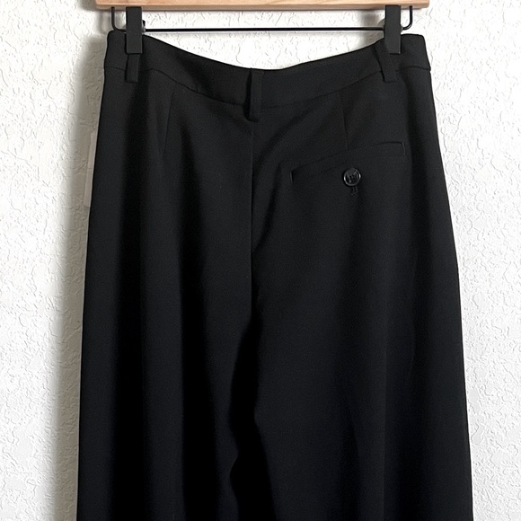 Anthropologie MAEVE Avery Pleated Trousers Wide Leg Pants High Waist Black NWT 4 - Picture 6 of 9